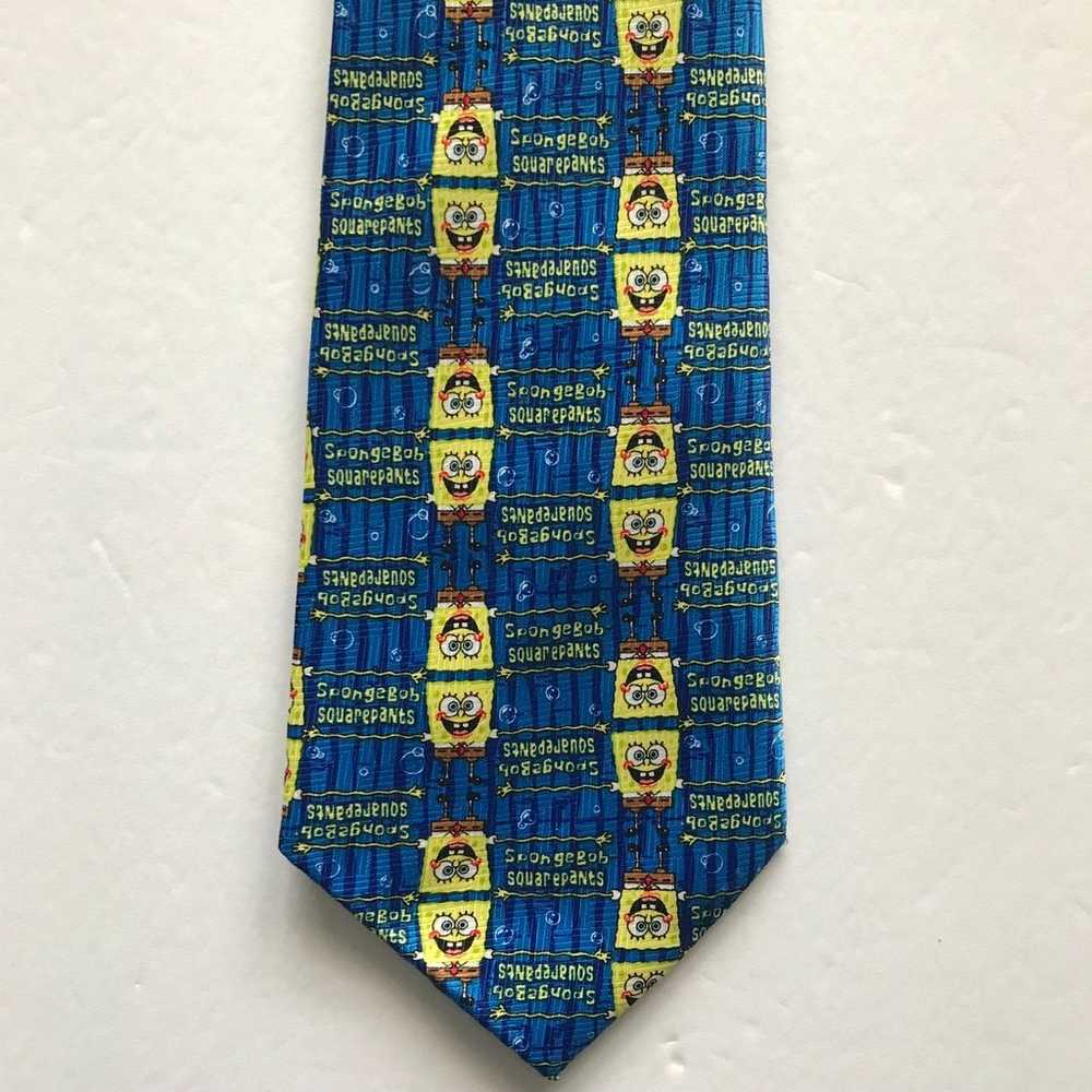 VINTAGE SPONGEBOB SQUAREPANTS Mens Neck Tie Blue … - image 8