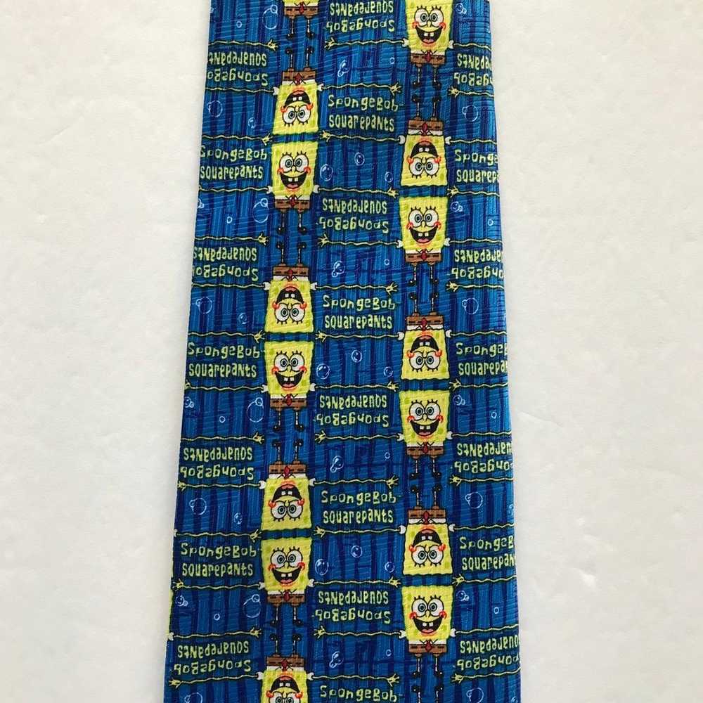 VINTAGE SPONGEBOB SQUAREPANTS Mens Neck Tie Blue … - image 9