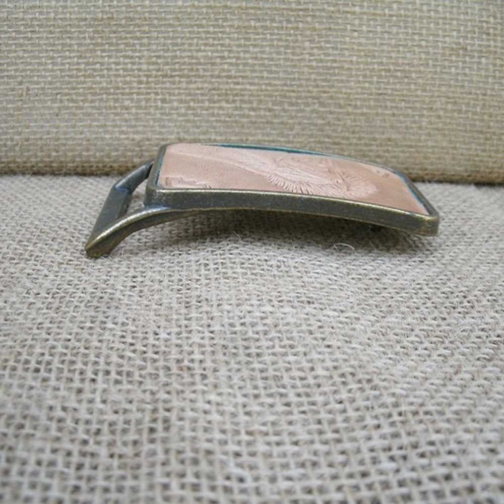 Vintage Spirit Horse Leather Belt Buckle - image 4