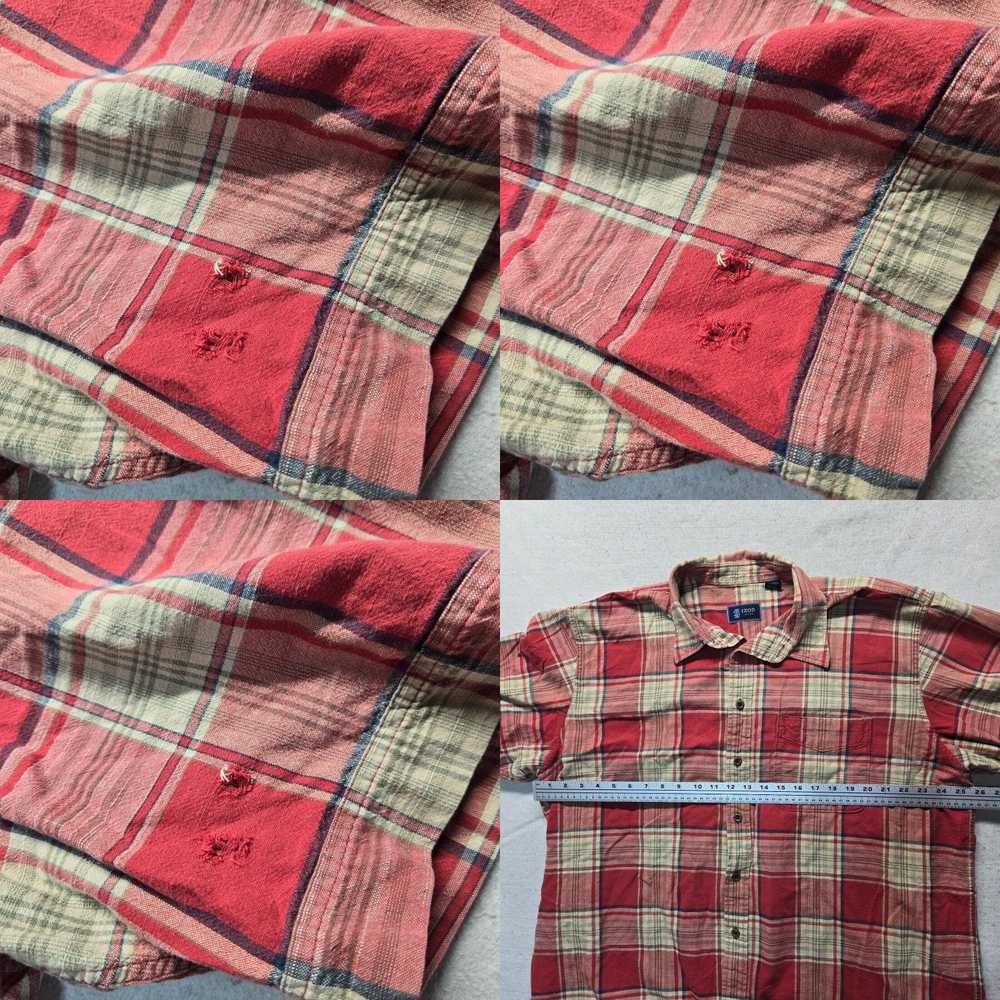 Izod IZOD Jeans Red Plaid Short Sleeve Button Up … - image 4