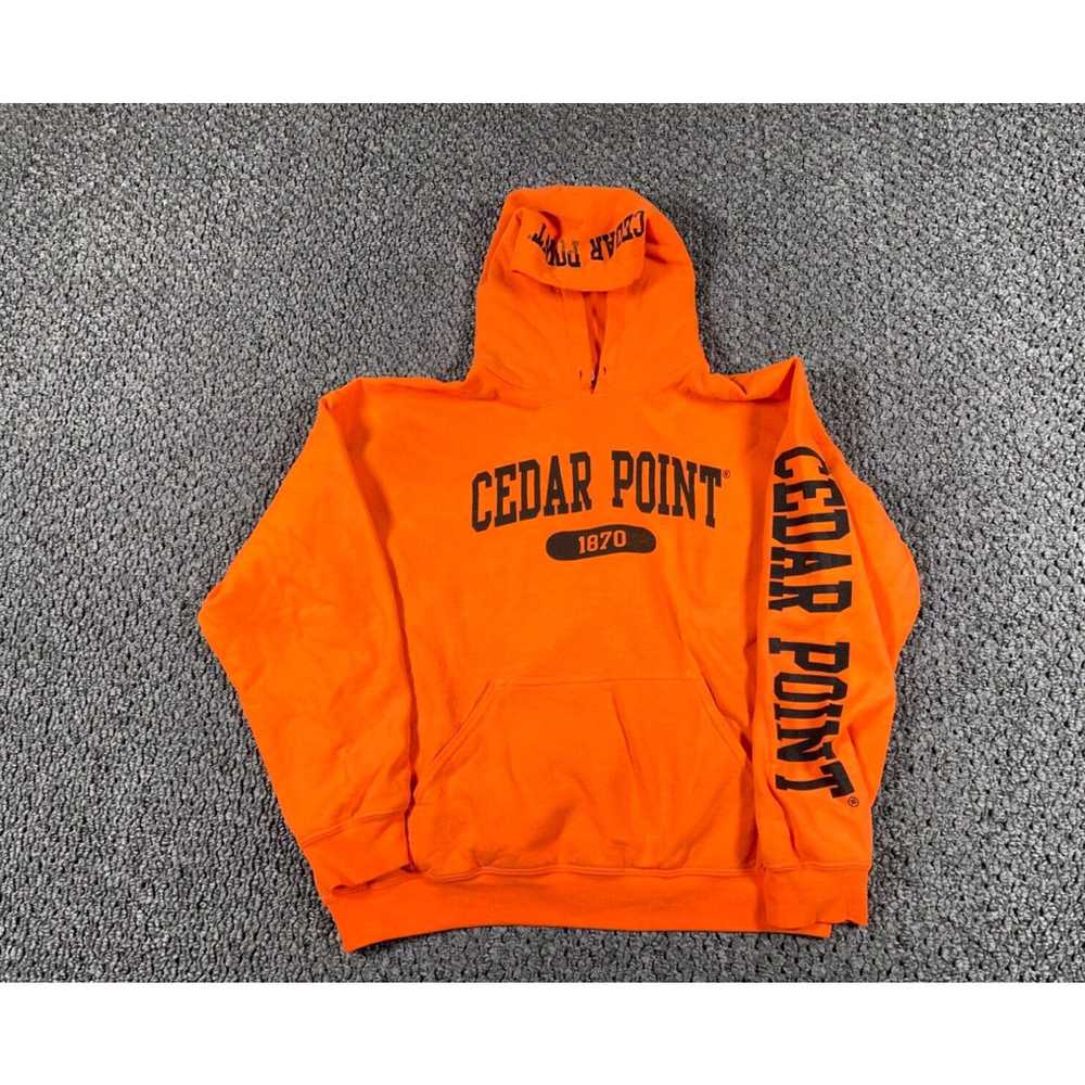 Gildan VTG Color Faded Cedar Point Hoodie Adult L… - image 1