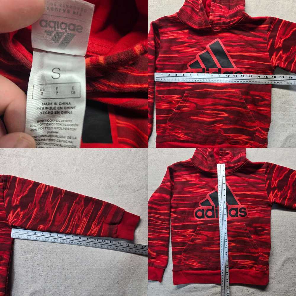 Adidas Adidas Essential Hoodie Red Camo Logo Ligh… - image 4