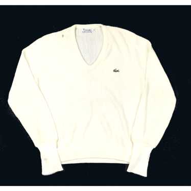 Izod VTG 60s IZOD Lacoste Deep V-Neck Sweater Adul