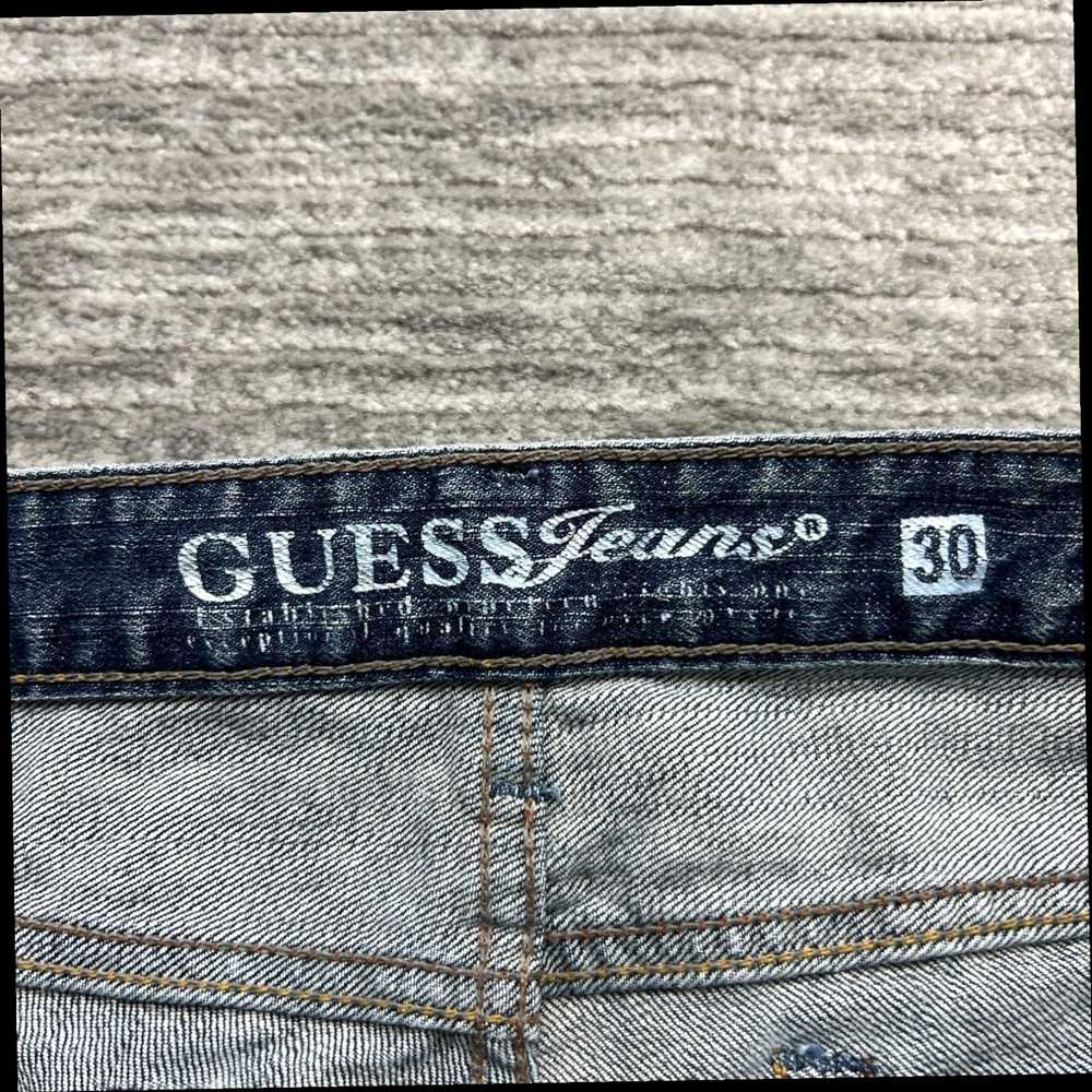 Guess Womens Medium Wash Blue Denim Cut Off Short… - image 3