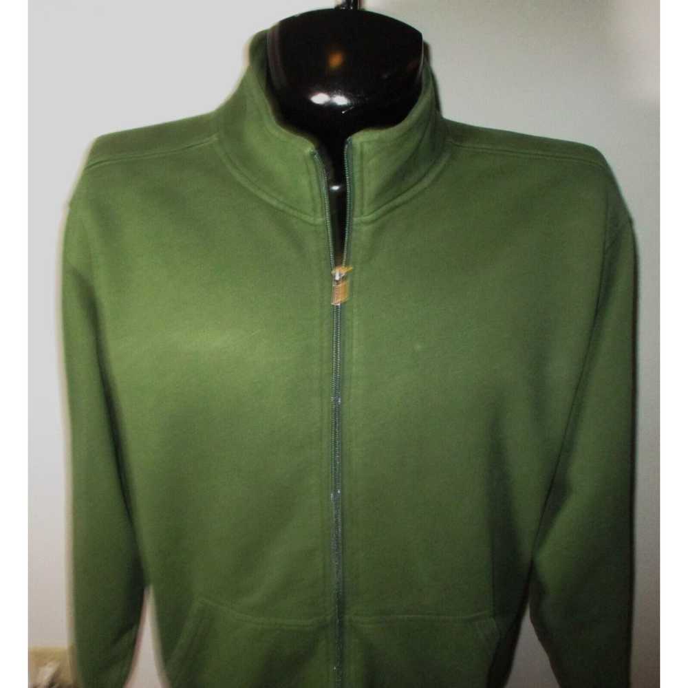 Vintage Men's L.L. BEAN Green Full Zip Sweatshirt… - image 2