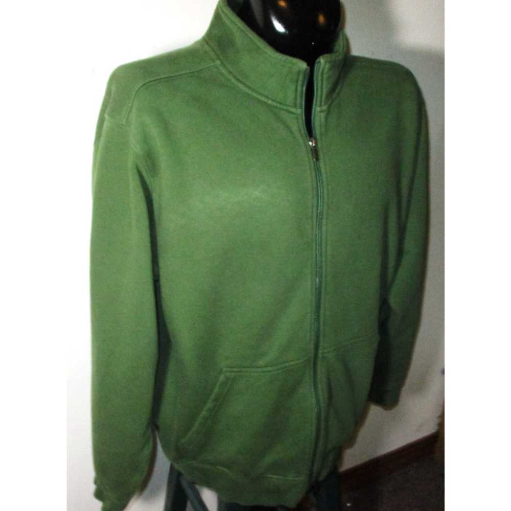 Vintage Men's L.L. BEAN Green Full Zip Sweatshirt… - image 3