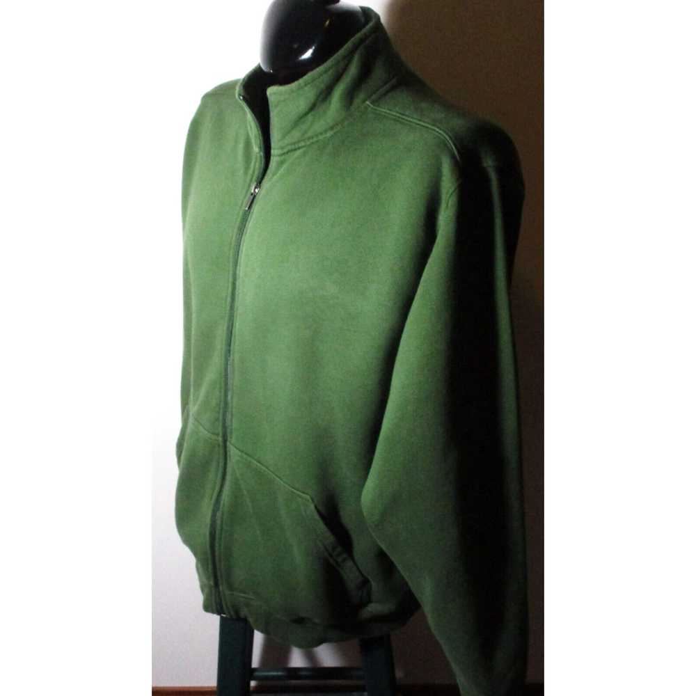 Vintage Men's L.L. BEAN Green Full Zip Sweatshirt… - image 4