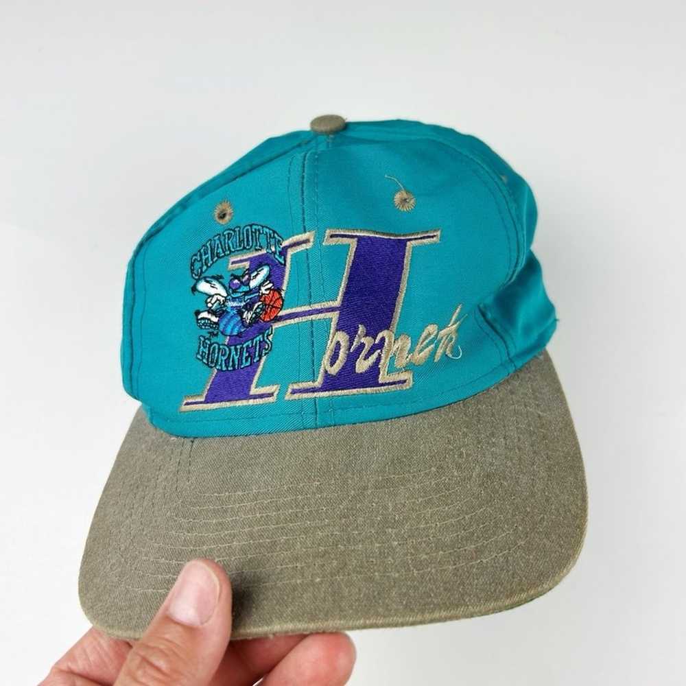 Vintage Charlotte Hornets Snapback 90's NBA - image 2