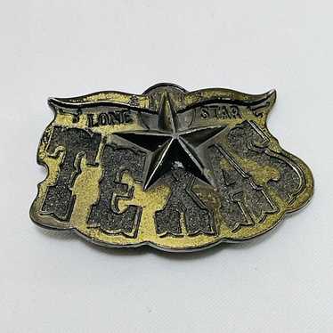 Vintage 1980 Texas Lone Star Longhorn Belt Buckle… - image 1