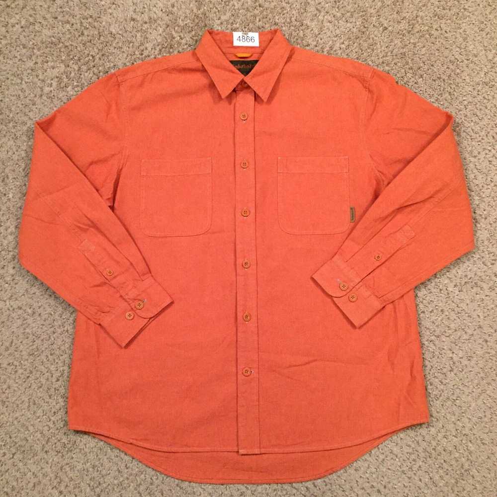 Timberland Timberland Shirt Mens XL Orange Long S… - image 1