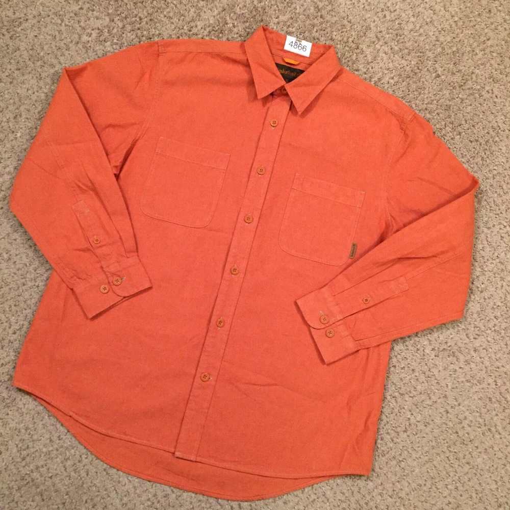 Timberland Timberland Shirt Mens XL Orange Long S… - image 2