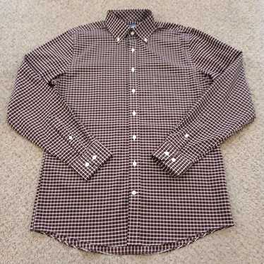 Stafford Stafford Shirt Mens Medium Slim Brown Pl… - image 1