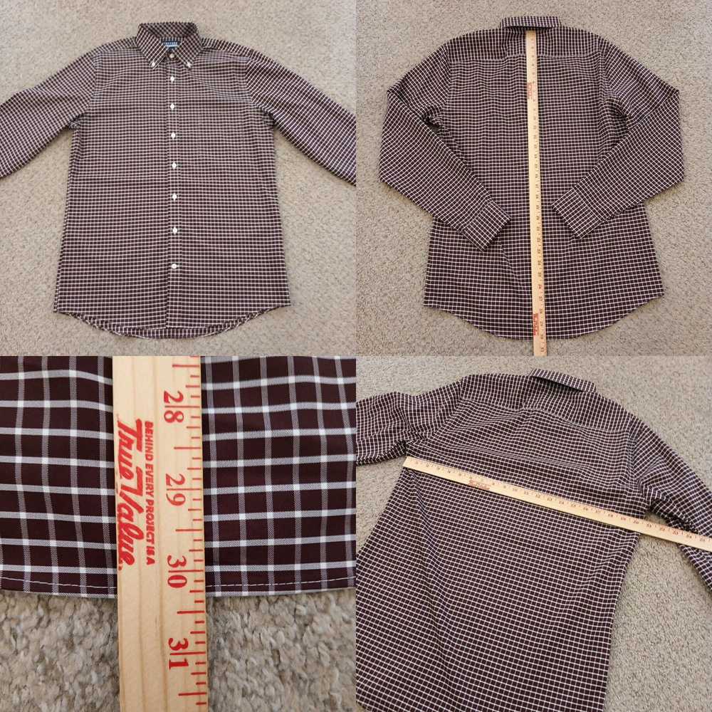 Stafford Stafford Shirt Mens Medium Slim Brown Pl… - image 4