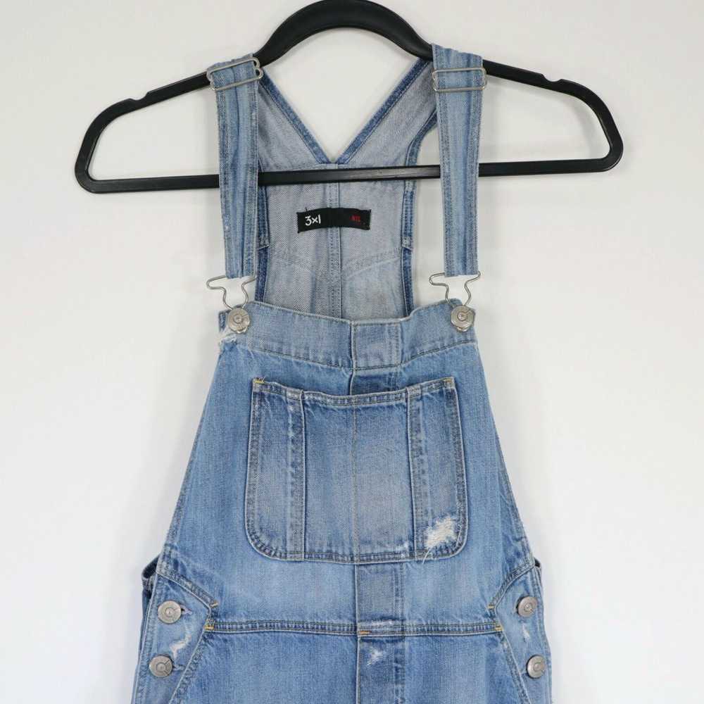 3x1 3x1 NYC Shortalls Shorts Overall Denim Womens… - image 2