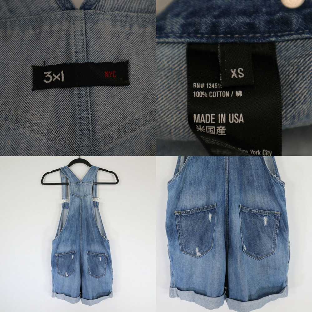 3x1 3x1 NYC Shortalls Shorts Overall Denim Womens… - image 4