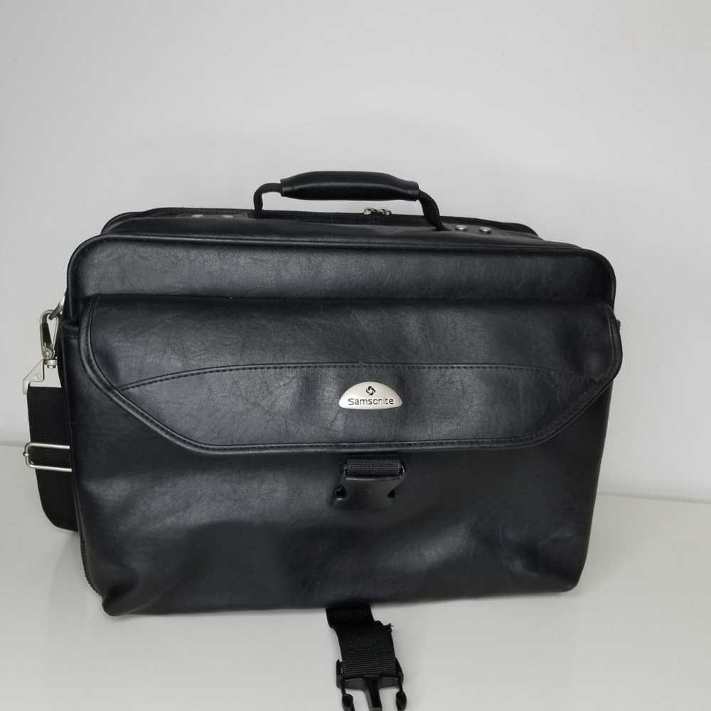 Samsonite Leather Bag Briefcase Laptop C - image 12