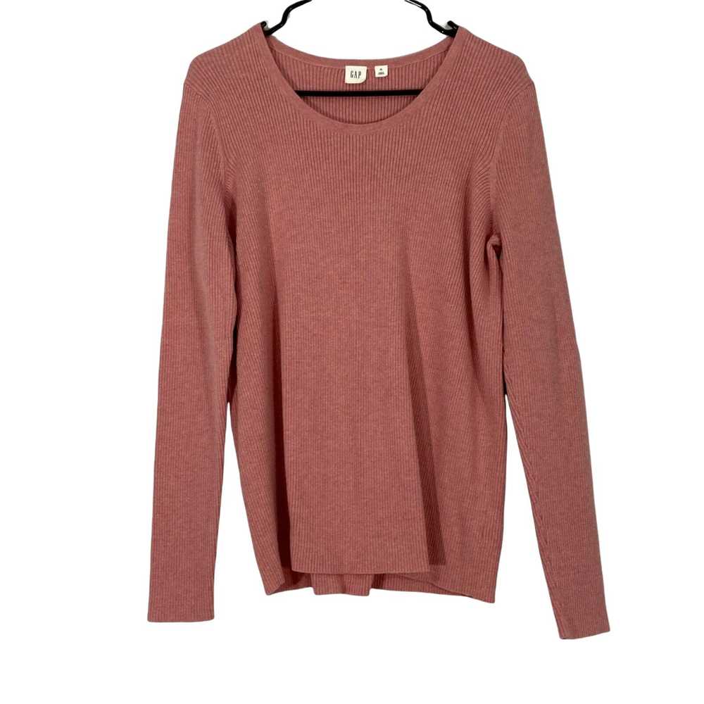 Gap Gap Womens Pink Long Sleeves Round Neck Knitt… - image 1