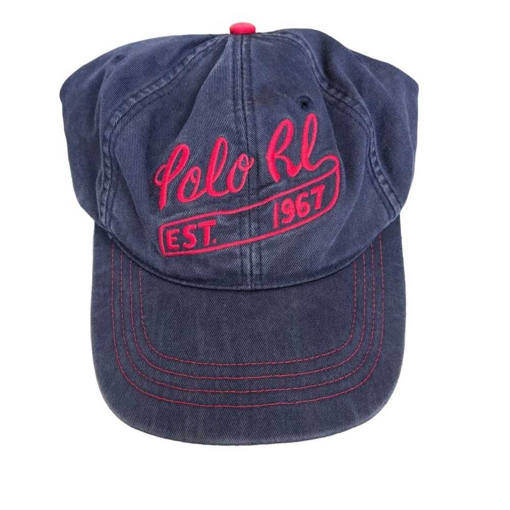 Polo Ralph Lauren Vintage 90s Baseball Hat Leathe… - image 1