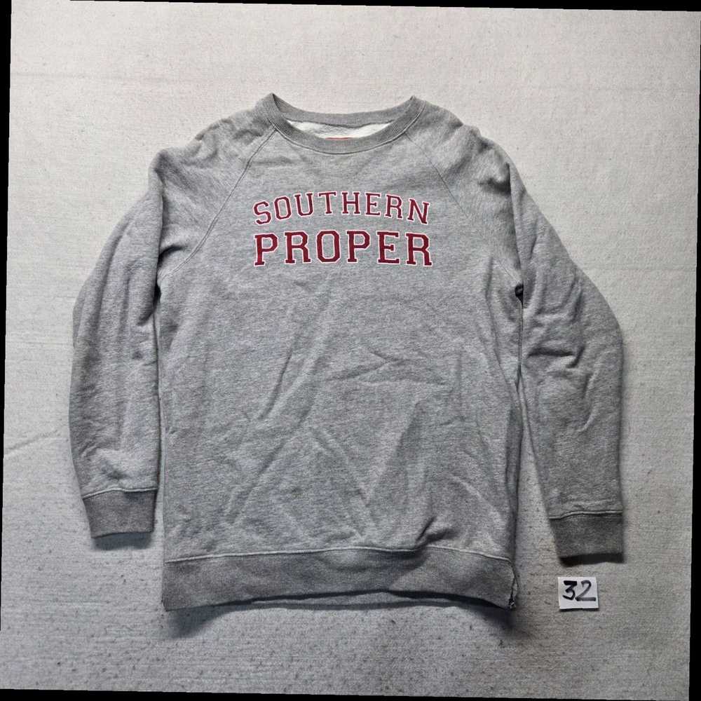 Southern Proper Southern Proper Gray Pullover Swe… - image 2