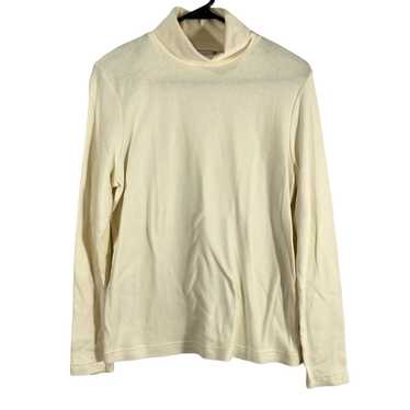 Vintage Kim Rogers Womens Ivory Long Sleeves Mock… - image 1