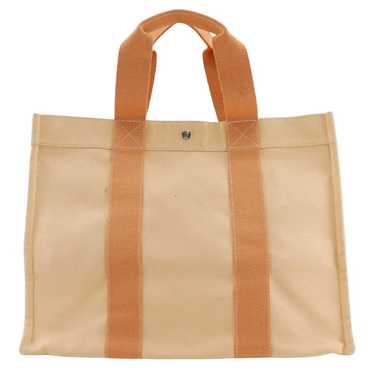 Hermes Hermes Bora GM Tote Bag Canvas Orange Snap… - image 1