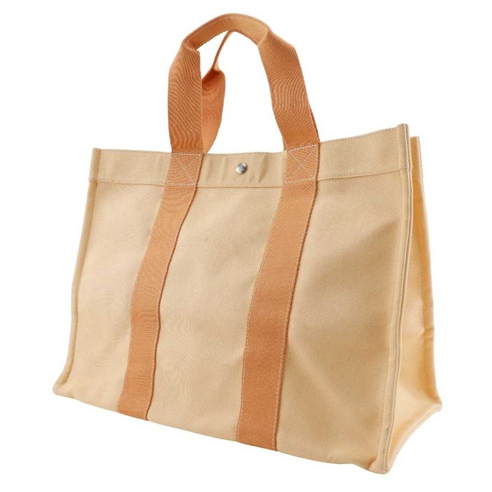 Hermes Hermes Bora GM Tote Bag Canvas Orange Snap… - image 2