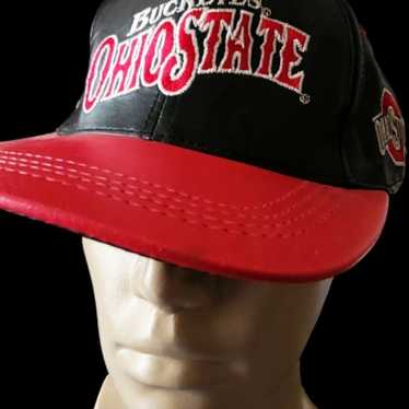 Vintage 90s Ohio State Buckeyes Leather Nfl Snapb… - image 1