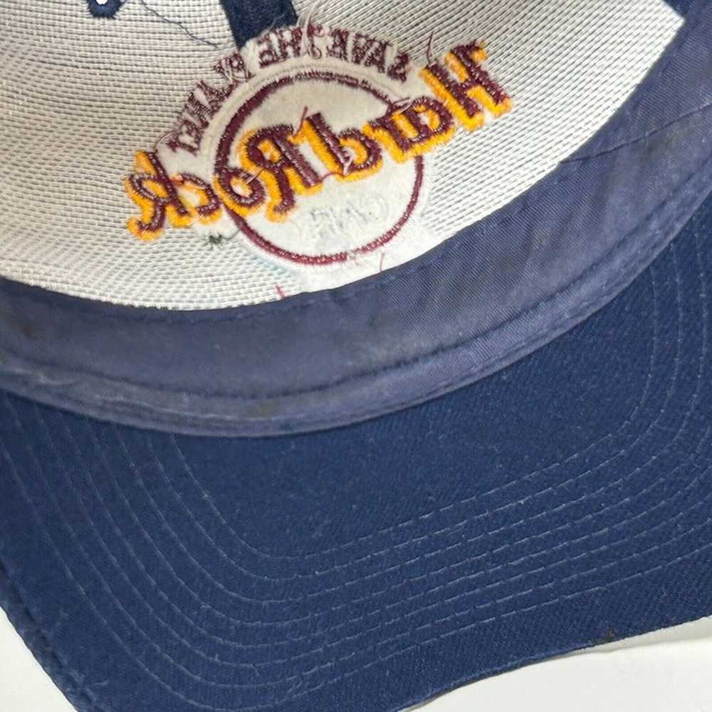 Hard Rock Cafe Singapore Hat Vintage 90s Blue Gre… - image 7