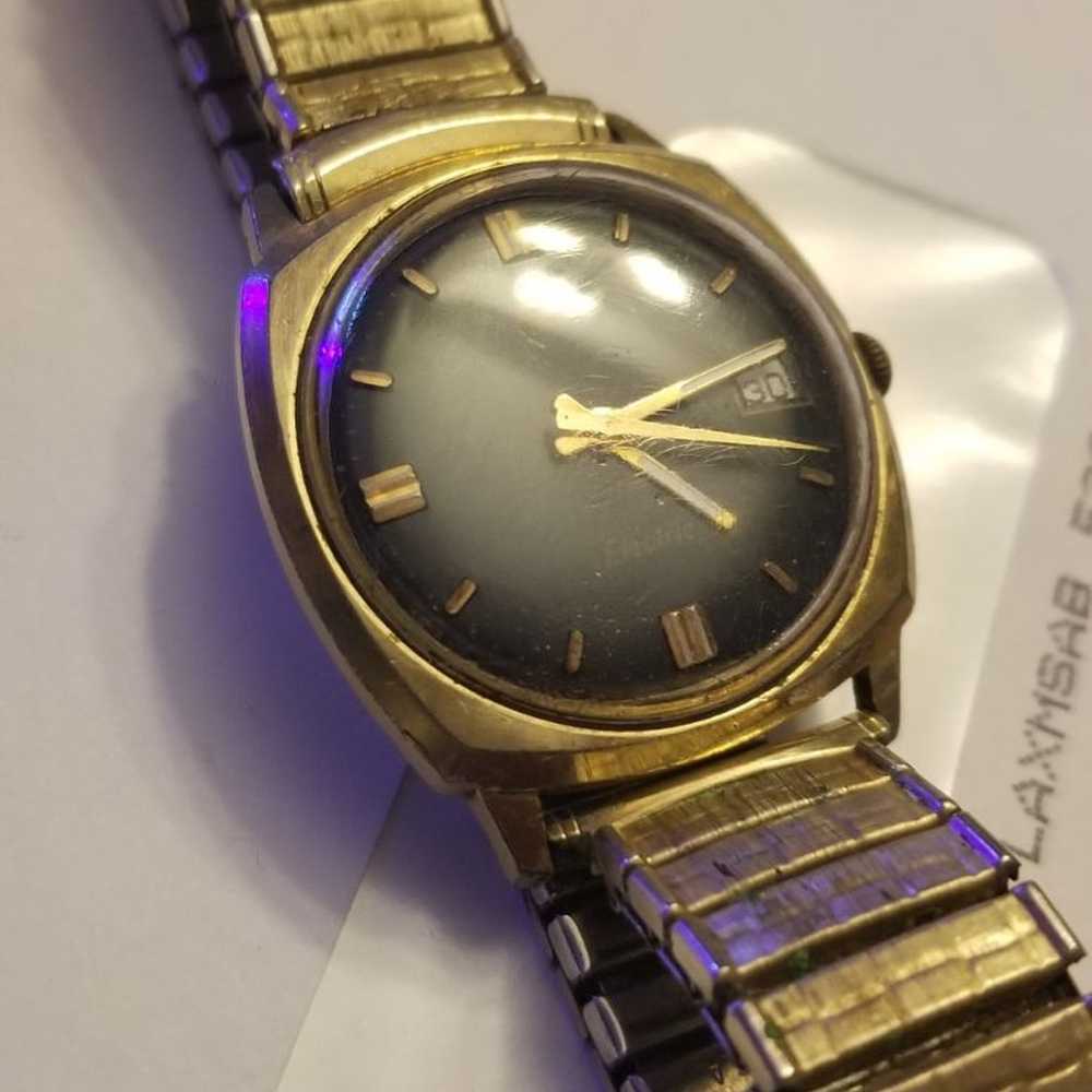 gold vintage BLACK timex electric - image 2