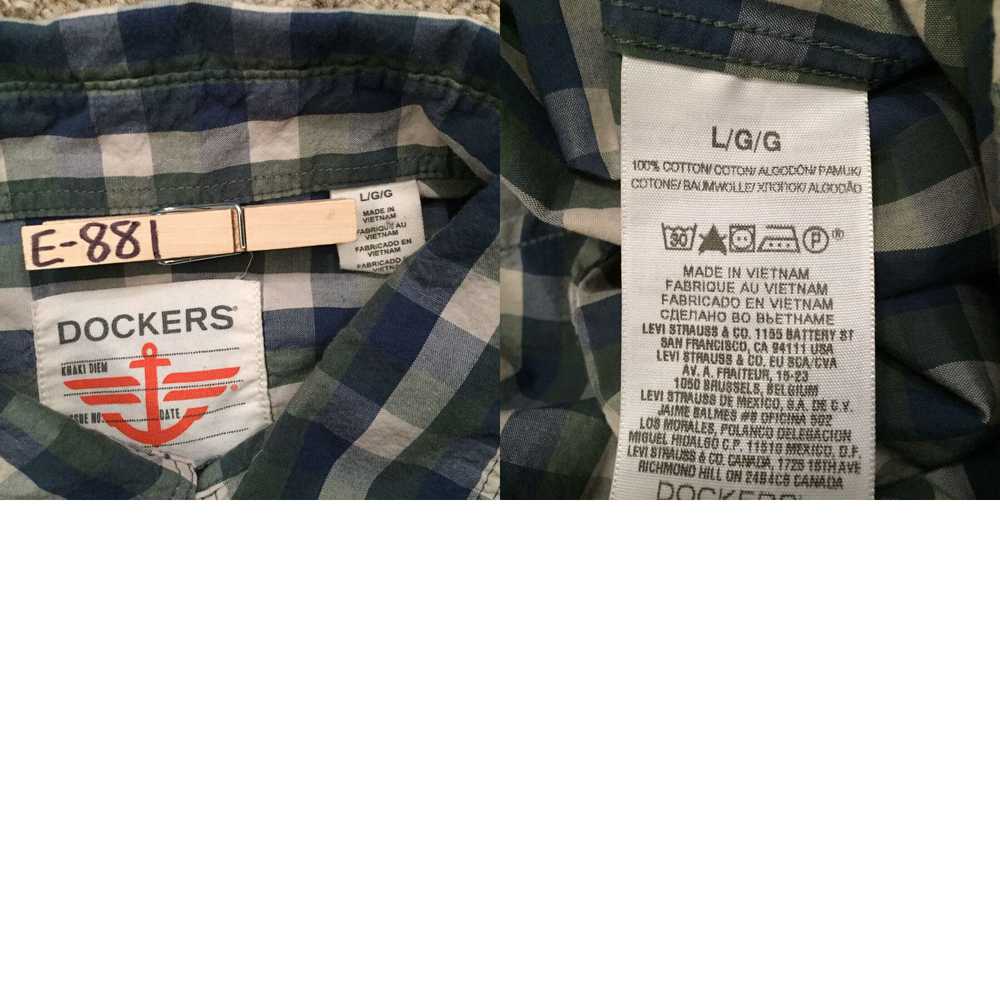 Dockers Dockers Mens Large Blue/Green Check Short… - image 8