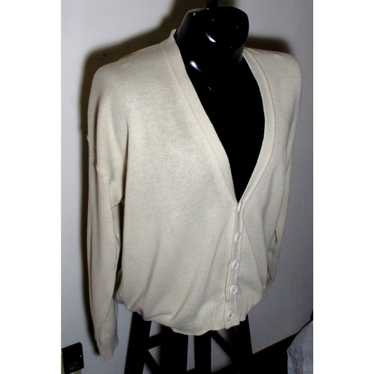 Vintage Men's ANDREW ROHAN Biege Cardigan Sweater… - image 1