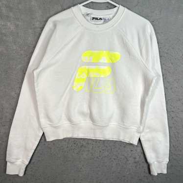 Fila Fila Neon Logo Sweater Cropped Adult Large Wh