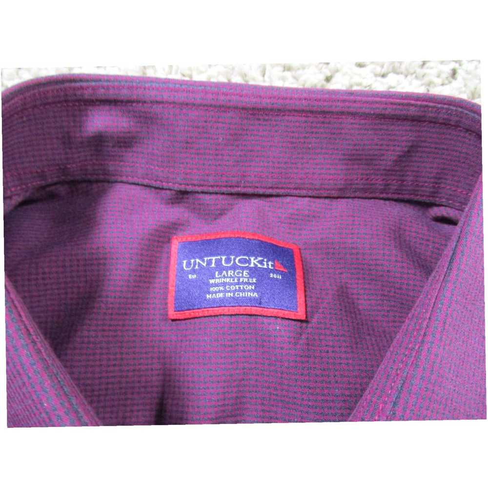 UNTUCKit UNTUCKit Shirt Large Purple Button Up Wr… - image 4