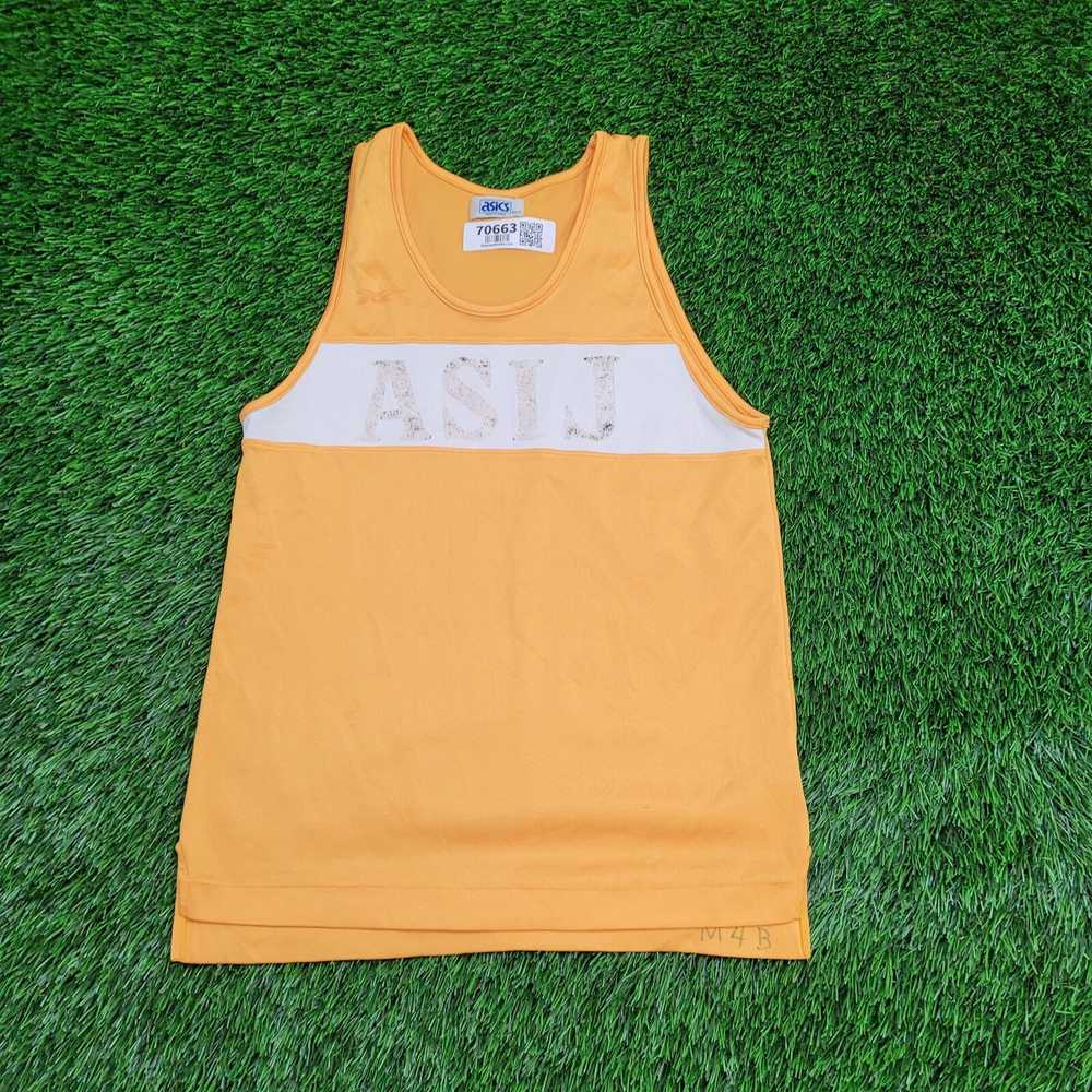 Asics Vintage 90s ASICS Mesh Tank-Top XS 16x25 Or… - image 1