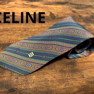 【Luxury】Celine Silk Tie with Macadam Pattern