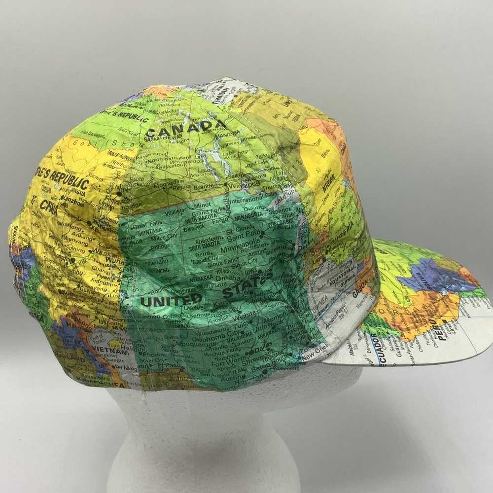 Vintage 90s Hat Wearin' The World Map Snapback Ca… - image 3