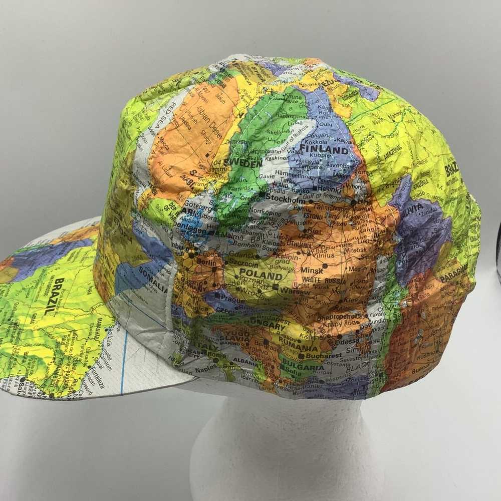 Vintage 90s Hat Wearin' The World Map Snapback Ca… - image 5