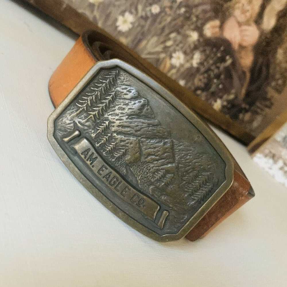 VTG 90s American Eagle Leather Belt - image 4