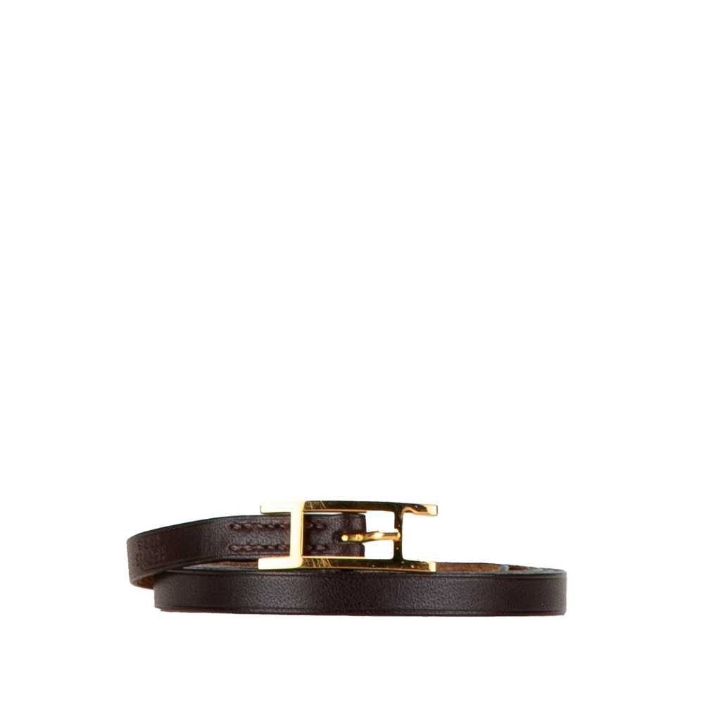 Brown Hermès Leather Quentin Belt - image 1