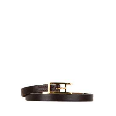 Brown Hermès Leather Quentin Belt