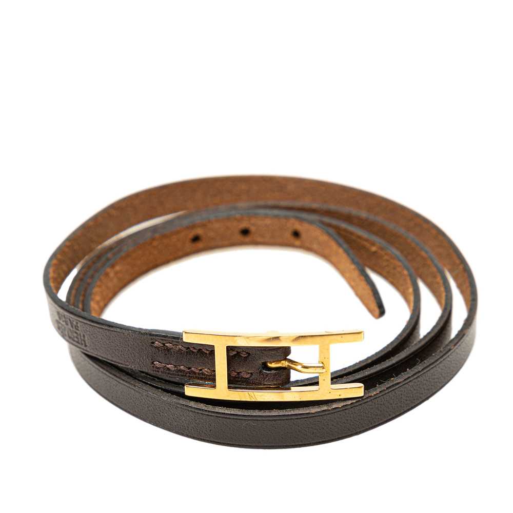 Brown Hermès Leather Quentin Belt - image 7