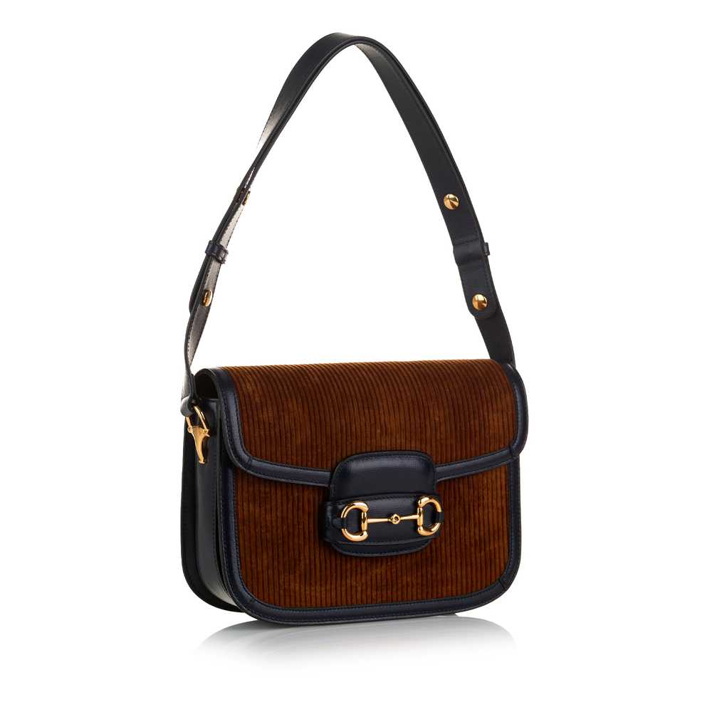 Brown Gucci Horsebit 1955 Shoulder Bag - image 2