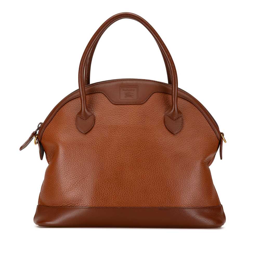 Brown Burberry Leather Satchel - image 1