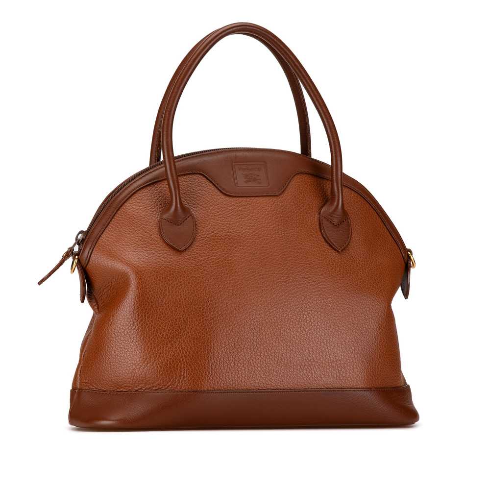 Brown Burberry Leather Satchel - image 2