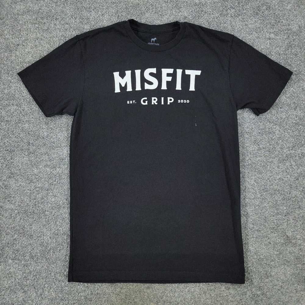 Vintage Misfit Grip Shirt Men Small Black Logo Gr… - image 1