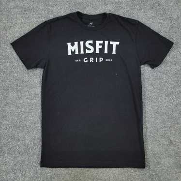 Vintage Misfit Grip Shirt Men Small Black Logo Gr… - image 1