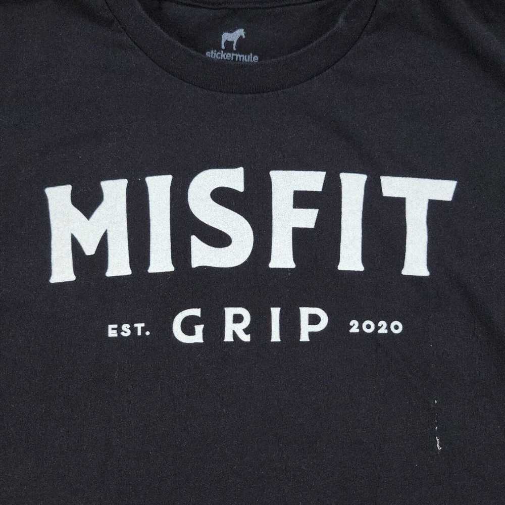 Vintage Misfit Grip Shirt Men Small Black Logo Gr… - image 2