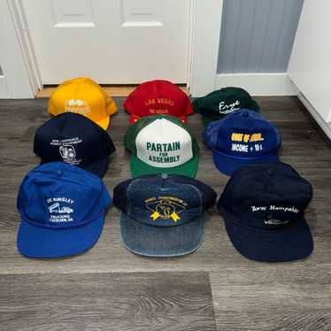 Vintage 80s Trucker Hat Lot - image 1