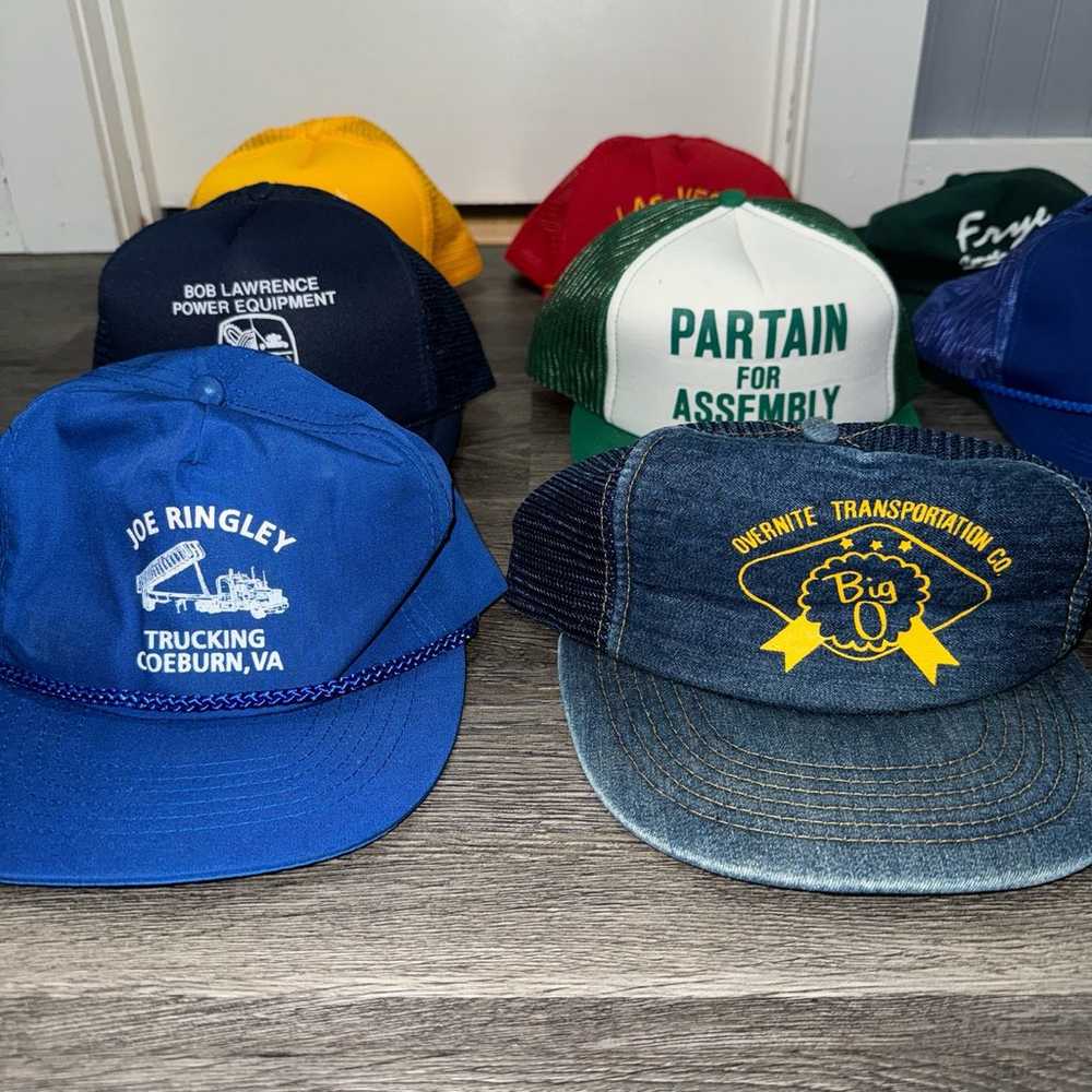 Vintage 80s Trucker Hat Lot - image 2