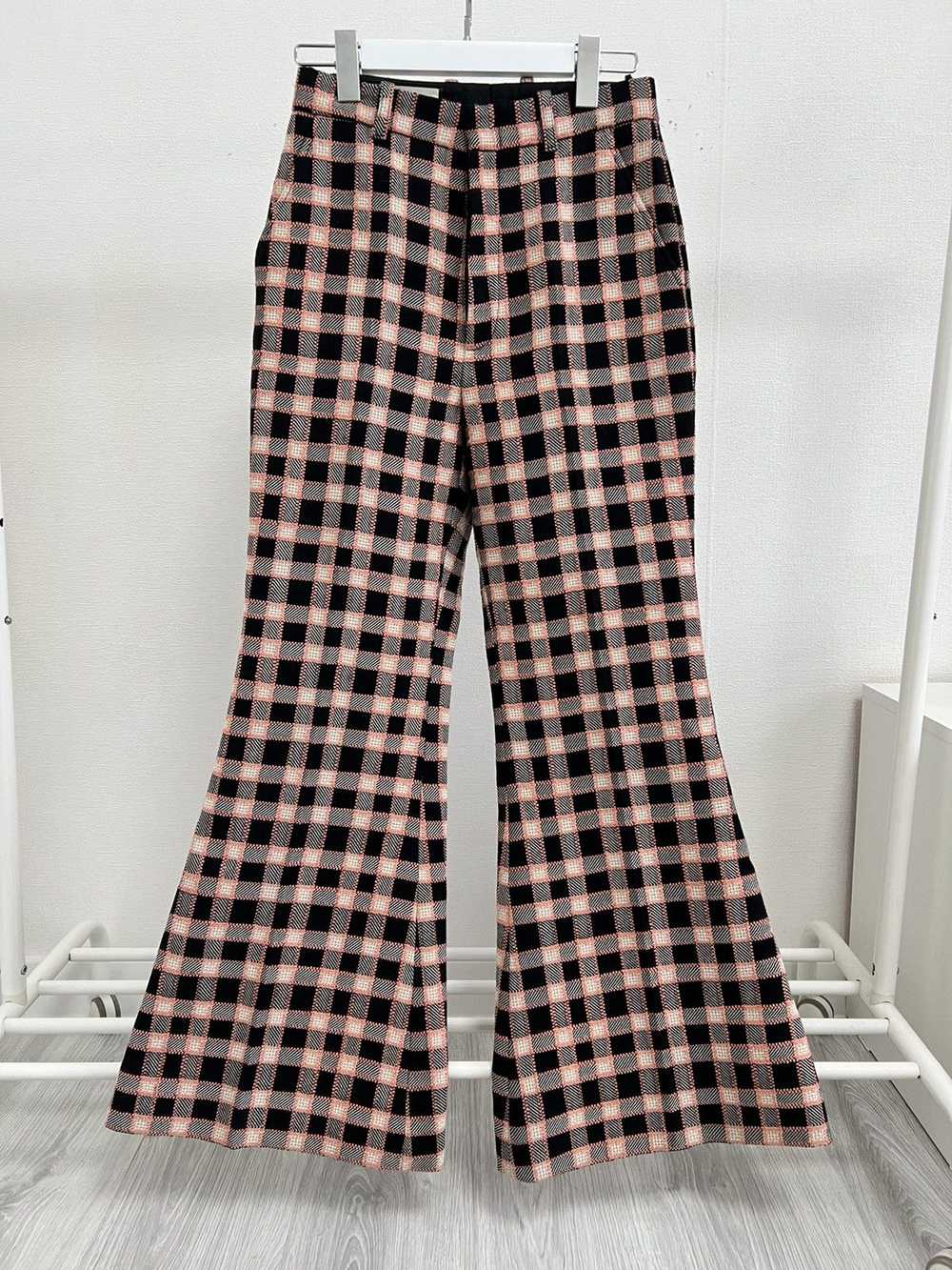 Gucci Gucci Fancy Tweed Flare Damier Pants - image 1